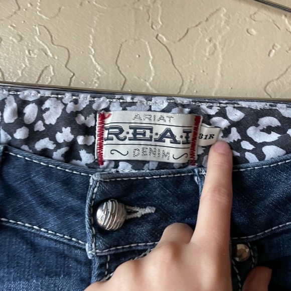 Ariat REAL Denim Whipstitch Riding Bootcut Jeans 31R - Picture 8 of 12